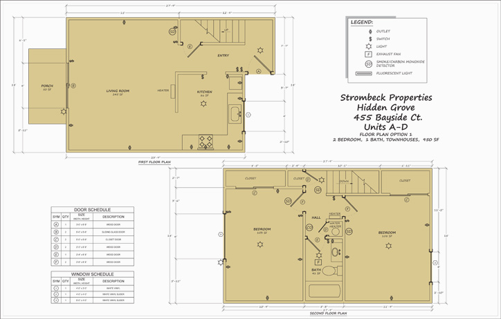 Floor Plan (455 Bayside Court; 1 Bedroom @ 950 S.F.) // Snapshot